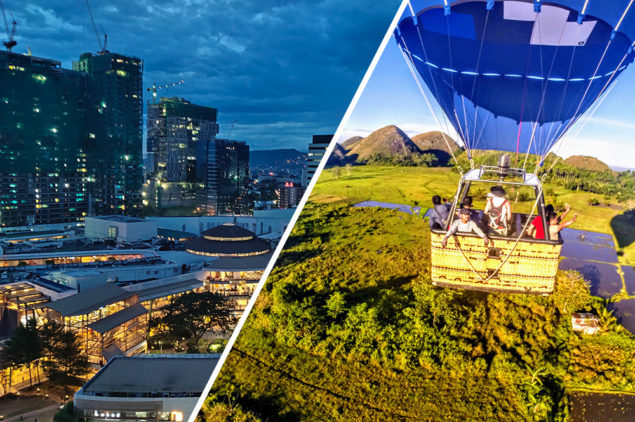 Cityscapes of Cebu City and Hot Air Balloon rides in Bohol