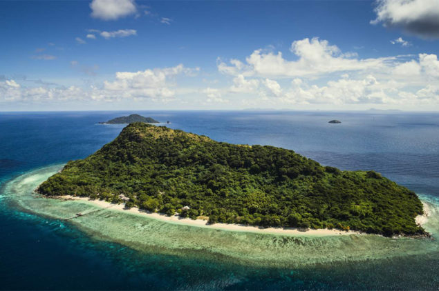 Aerial View of Ariara Island, Palawan