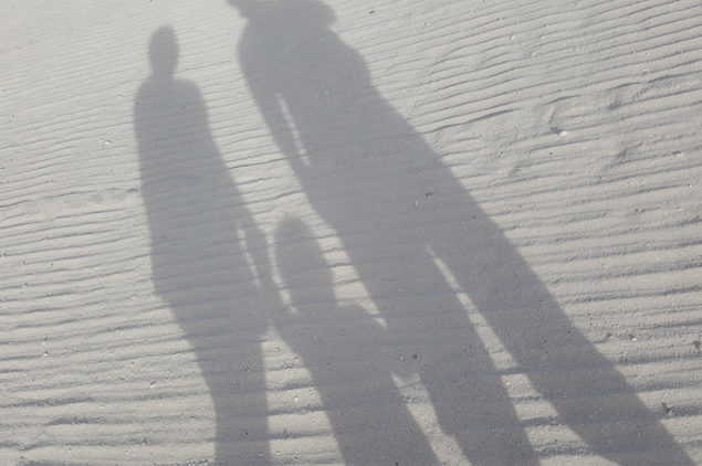 Family Silhouette on Panglao Beach, Bohol