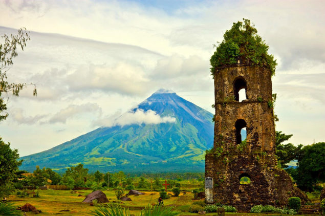 Cagsawa Ruins and Mount Mayon Volcano, Legazpi, Bicol