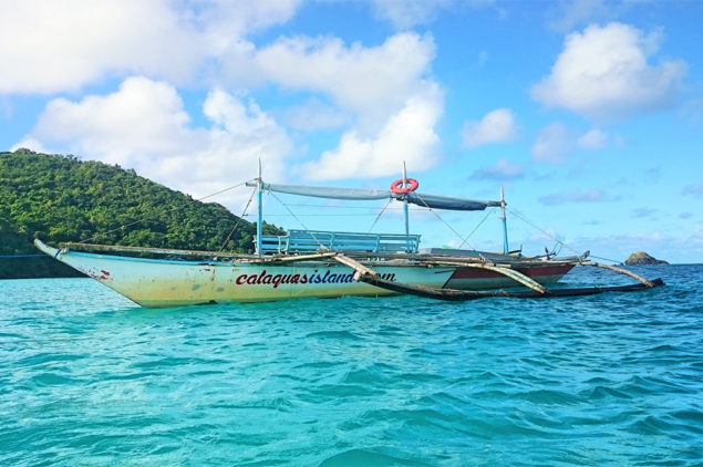 Docked boat at Calaguas Island, Camarines Norte