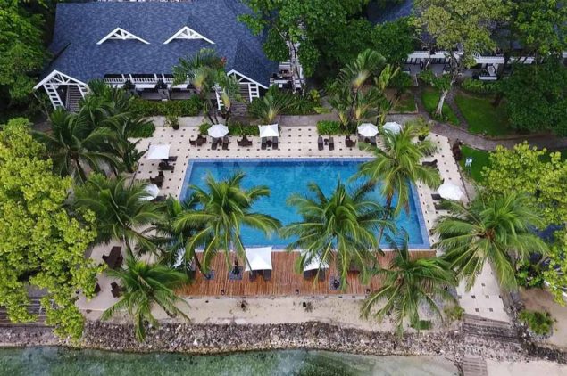 Pool and Club House in Lagen Island Resort, El Nido, Palawan