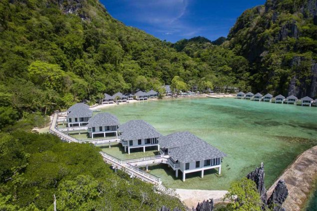 Water villas of Lagen Island Resort, El Nido, Palawan