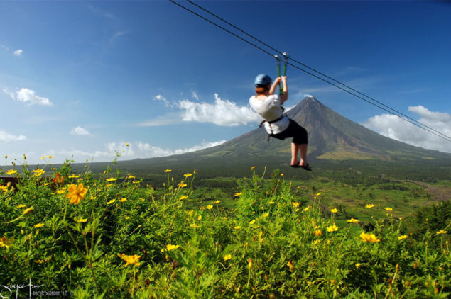 Lignon Hill zipline, Legazpi, Bicol