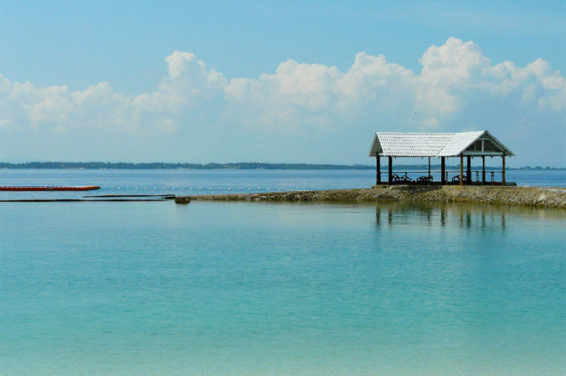 Clear blue waters of Mactan Island Seaview, Cebu