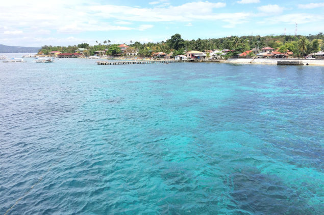 Clear blue waters of Mactan Island Seaview, Cebu